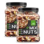 GreenFinity Ultimate Healthy Nutmix Jar Pack – 1kg (2 x 500g) | Premium Blend of Dried Almonds, Cashews, Black & Green Raisins, Cranberries & More | Nutrient-Rich Snack for Wellness.