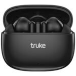 truke New Launch Buds Elite True Wireless in Ear Earbuds with 10mm Dynamic Driver, 70Hrs Battery & Fast Charging EarBuds, Dual-MIC ENC TWS, 40ms Low Latency Gaming Buds, Volume Control, BT 5.4 (Black)
