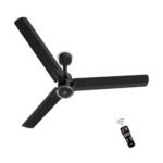 Polycab Silencio Mini DLX Dziner 1200mm 5-Star Advanced BLDC, Remote Ceiling fan for home|High Air Delivery, 25 Speed Setting, Sleep Mode, Reverse Rotation |3+1 Years Warranty【Black】