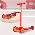 Cockatoo Rat & Cat Series KS03 Kick Scooter 3 to 10 Years Boys & Girls, Kids Scooter with PVC Wheels & Rare Brakes, Capacity 40Kg- RED
