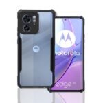 amazon basics Clear Case for Motorola Moto Edge 40 5G | Shockproof, 360° Protection | Black Bumper