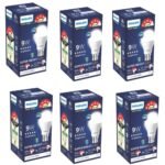 Philips 4 star Ace Saver 9-Watt B22 LED Bulb,Cool Day Light, Pack of 6