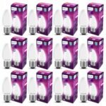 Philips 4-Watt 400-lumen Frosted Candle E27 Base (Cool White, Pack of 12) – Decorative, Ambience for Chandeliers, Wall lights, Desk lamps, Floor lamps