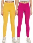 Amazon Brand – Symbol Women’s Straight Jogger (SYM-AW22WTR-806_Yellow & Magenta_L)
