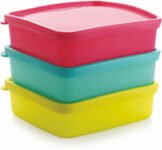MASTER COOK Polypropylene Fridge Container – 400 ml(Pack of 3, Multicolor)