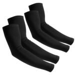 MILESTONES.|Arm Sleeves for Men & Women |UV Protection Hand Sleeves for Boys & Girls | Free size | Sun Protection Sleeves for Running| Hand Cover Arm Sleeves for Bike Riding (Black 2 pair)