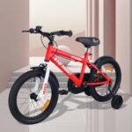 R for Rabbit Vroom Bicycle for Kids Cycle for 4 to 7 Years Boys & Girls 16T Inches | with Training Wheels| 90% Installed (Red)