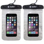 BOBO Universal Waterproof Pouch (Big Size) Cellphone Dry Bag Case for Smartphone – Transparent (Pack of 2)