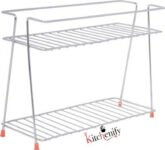 Kitchenify Spice Rack for Kitchen Dish Organising Stainless Steel Wall Shelf Stainless Steel Wall Shelf(Number of Shelves – 2, Silver)