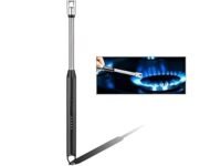 Rechargeable Electric Lighter for Candles & Gas Stove – USB Flameless Arc Lighter with 360° Flexible Neck – Windproof Plasma for Home, Kitchen, BBQ, Puja Use – No Flame, No Butane