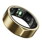 Leaf Halo Smart Ring – Health Tracker with Stress & Sleep | Includes 30+ Workout Modes | Tracks HRV, Heart Rate, SpO2 & Periods | For Men & Women | Start with Ring Sizing Kit | Luxe Gold – Size 12