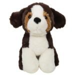 STRIDERS 12 Inch Premium and Super Soft Black and White Sitting Dog Plush Toy, Realistic, Ideal GIF