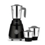 Bajaj GX1 Ninja Series 500W Mixer Grinder With 3 Jars(Stainless Steel Jars) | Superior Mixie For Kitchen | Durable Mixer Grinder | DuraCut Blades | 2 Yrs Warranty 【Black】