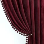 BRICK HOME Smooth Textured Velvet Curtains, Premium & Elegant Door Curtains with Tieback and Eyelets, Pack of 1 (Door – 9 feet x 4 feet)