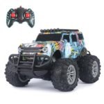 Amazon Brand – Jam & Honey Remote Control Car for Kids | High-Speed RC Car with Rechargeable Lithium Battery | Type-C Charging | LED Headlights | Graffiti Blue
