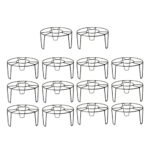 Go Hooked Flower pot stand | Gamla stand | Plant Pot stand for indoor plants, balcony, indoor living room, terrace, patio (Black, Pack of 4)