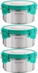 Floraware FL SS Round Lunch Box 300ML Set of 3 SEA Green