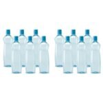 MILTON Pacific 1000 Pet Water Bottle Set, 1 Litre Each, 6-Pack, Blue | BPA Free | Leak Proof | For Office, Gym, Home, Kitchen, Travel, Hiking, Trekking | Reusable