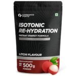 Carbamide Forte Isotonic Powder | Pre Workout Supplement For Men And Women| Instant Energy Drink for PreWorkout | Electrolytes Powder with added BCAA & L Glutamine – Litchi Flavour – 500g (Pack of 1)
