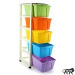 Primelife 5 Layer Multipurpose Modular Drawer Storage System for Home & Office in size of – 28cmx35cmx87cm (5 XL, Multicolor)