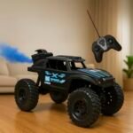 Kidsmate Remote Control Rock Climber Monster Car for Kids | Off-Road Crawler & RC Drifting Car with Smoke & LED Lights | High-Traction All-Terrain Truck Toy for Boys & Girls – Black