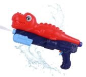 Toyshine Dino Design 500cc Tank Capacity Upto 30ft Shooting Long Range High Air Pressure Spray Water Gun for Summer Swimming Pool Party Holi Water Toy Gun for Girls Boys Kids 3+, Red