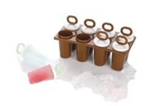 Black Olive Plastic Ice Candy Kulfi Mould Homemade Popsicle Frozen Ice Cream Moulds Tray Durable Kulfi Maker for Kids & Adults – Reusable Ice Candy Moulds for Freezer DIY Ice Cream & Kulfi Mold Set