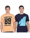 Cloth Theory Men’s Checkered Regular T-Shirt (CTMPO2_Multicolor 14 S)