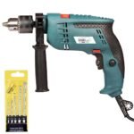 Wonder Cut WC-ED13-B Impact Drill Machine Reversible Hammer Driver Variable Speed Screwdriver With Free 5Pc Masonry Bit Combo (13Mm 780Wblue,Black)
