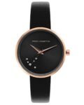 French Connection Analog Black Dial Women’s Leather Watch-Fcl23-F