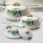 cello Midas Pack of 3 Thermoware Casserole Set(500 ml, 1000 ml, 1500 ml)