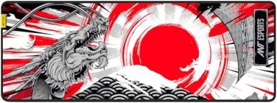 Ant Esports Dragon Hill Unique Design Mouse Pad Gaming Mouse Pad Extended Mouse Mat for Mouse Keyboard with Stitched Edges Waterproof NonSlip Base Mousepads for Office Home Shop Gaming EXTRA LARGE_Red