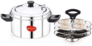 MAHAVIR Standard Induction & Standard Idli Maker(3 Plates , 12 Idlis )