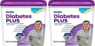 HORLICKS Diabetes Plus Vanilla 1kg Container, Pack of 2 (2 kg) Energy Drink(2×1 kg, Unflavored)