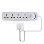 Ant Plus Electric 400 Extension Board with 4 Universal Sockets, 3 Meter Long Cord, 2000 Watts, 6 Amp Multi Plug for Office & Home Appliances – White