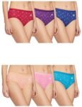 ONCH Womens Pure Cotton Printed Outer Elastic Panties Multicolor Pack of 6