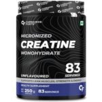Carbamide Forte Monohydrate Creatine Powder | Micronized Monohydrate 250gm | Creatine Supplement for Lean Muscle Volumization, Strength & Energy – Unflavoured – 83 Servings – 250g