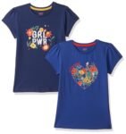 Amazon Brand – Symbol Girl’s Regular T-Shirt (AW22SMGKTEEPO2-01_Multi 10 4-5 Years)
