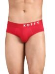 KOFFY Form-Soft Micro Modal Flame Scarlet Brief (Size : 2X-Large)