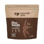 Nourish You Flax Seeds 150g – Alsi Seeds | 100% Organic Flax Seeds for Hair Growth | Raw Seeds for Eating | Source of Iron & Dietary Fibre | Rich in Protein