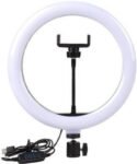 Planetoid 10″ ring light with 2.1 meter tripod stand light stand video stand Ring Flash(Black)