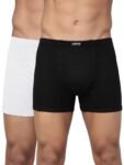 Levi’s Men’s Cotton Regular Fit Solid Boxer Brief (Pr8299Bb_White,Black_L)