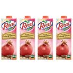 DABUR Real Masala Pomegranate Fruit Juice-1L (Pack of 4)| No Added Preservatives, No Artificial Colours & Flavours|Chatpata Masala|Fruit Nutrition|Tasty, Refreshing & Energizing Fruit Drink