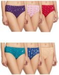ONCH Womens Pure Cotton Printed Inner Elastic Panties Multicolor Combo Pack of 6