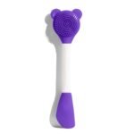 Gleva Facial Massage Brush, Deep Pore Cleansing, Skin Exfoliator, Face Mask Applicator, Soft Silicone Brush, Lips Cleansing Brush, Cosmetic Tool (Purple)