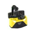 FRONTECH Topaz Bluetooth in Ear Truly Wireless Earbuds with 8mm Dynamic Drivers | 3.5 Hours Playtime | Noise Cancellation | Fast Charging | Sweatproof | 1 Year Warranty | Black & Yellow