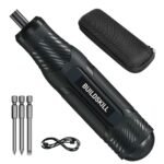 BUILDSKILL 4V cordless screwdriver with 250 RPM speed | S2 alloy steel magnetic bits & chuck | forward & reverse function | 800mah battery | charging cable | zip lock case | for DIY & professional use