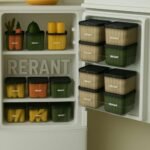 RERANT Fridge Storage Boxes (Pack of 6) Freezer & Refrigerator Organizer Containers Kitchen Container Set Kitchen Accessories Items for Home 1200 ml Food Storage Box, Plastic, White