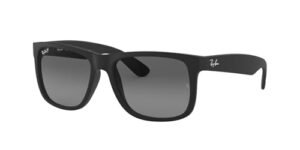 Ray-Ban Men Polarized Grey Lens Square Sunglasses – 0RB4165622/T355