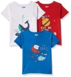 Amazon Brand – Jam & Honey Boys -Boy’s Soft & Pure Cotton Short Sleeve Stylish Comfy Printed Regular Fit T-Shirts (Pack of 3), Multicolour, 3-6 Month